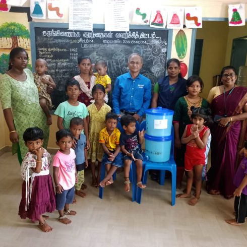 Installing Standalone Natural Terafil Water Purifiers at 4 Anganwadis